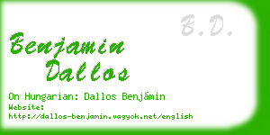 benjamin dallos business card